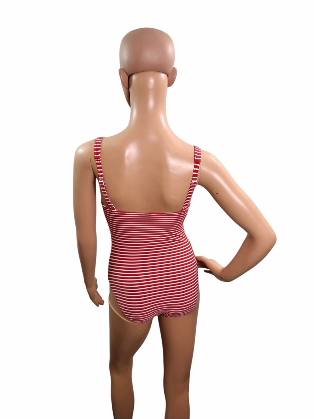 Nip Tuck Women’s Size 4 Multi Cup Fit Red White Striped One Piece Swimsuit - Picture 4 of 9